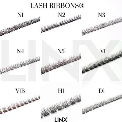 What do the "Letters" and C curls mean on our Lash Ribbons?
