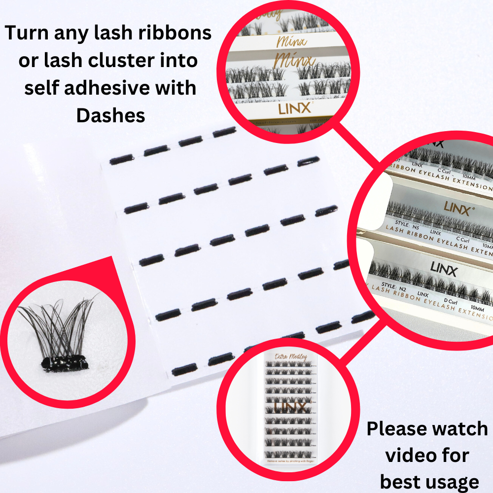 Turn any lashes into self adhesive lashes with Dashes