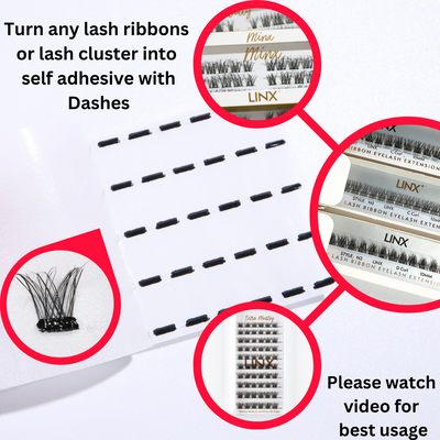 Turn any lashes into self adhesive lashes with Dashes